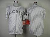 Colorado Rockies Blank White With Purple Pinstripe Jerseys,baseball caps,new era cap wholesale,wholesale hats