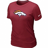 Denver Broncos Red Women's Logo T-Shirt,baseball caps,new era cap wholesale,wholesale hats