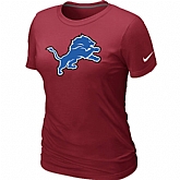 Detroit Lions Red Women's Logo T-Shirt,baseball caps,new era cap wholesale,wholesale hats