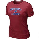 Detroit Lions Women's Heart & Soul Red T-Shirt,baseball caps,new era cap wholesale,wholesale hats