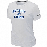 Detroit Lions Women's Heart & Soul White T-Shirt,baseball caps,new era cap wholesale,wholesale hats