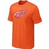 Detroit Red Wings Big & Tall Logo Orange T-Shirt,baseball caps,new era cap wholesale,wholesale hats