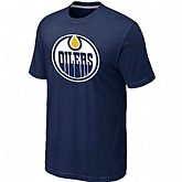 Edmonton Oilers Big & Tall Logo D.Blue T-Shirt,baseball caps,new era cap wholesale,wholesale hats