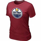 Edmonton Oilers Women's Big & Tall Logo Red T-Shirt,baseball caps,new era cap wholesale,wholesale hats