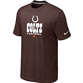Indianapolis Colts Critical Victory Brown T-Shirt,baseball caps,new era cap wholesale,wholesale hats
