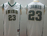 Irish High School #23 Lebron James White Jerseys,baseball caps,new era cap wholesale,wholesale hats