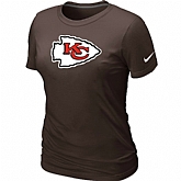 Kansas City Chiefs Brown Women's Logo T-Shirt,baseball caps,new era cap wholesale,wholesale hats