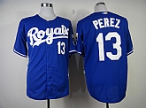 Kansas Royals #13 Aviles Navy Blue Cool Base Jerseys,baseball caps,new era cap wholesale,wholesale hats