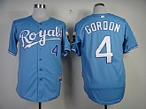 Kansas Royals #4 Gordon Light Blue Jerseys,baseball caps,new era cap wholesale,wholesale hats