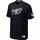 Los Angeles Dodgers Nike Short Sleeve Practice T-Shirt Black,baseball caps,new era cap wholesale,wholesale hats