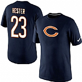 Men Nike Chicago Bears 23 Devin Hester Pride Name x26 Number T-Shirt Blue,baseball caps,new era cap wholesale,wholesale hats