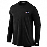 Men Nike New England Patriots Sideline Legend Authentic Logo Long Sleeve T-Shirt Black,baseball caps,new era cap wholesale,wholesale hats