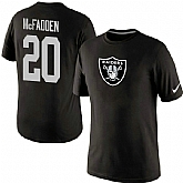 Men Nike Oakland Raiders 20 Darren McFadden Name x26 Number T-Shirt Black,baseball caps,new era cap wholesale,wholesale hats