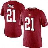 Men Nike San Francisco 49ers 21 Frank Gore Pride Name x26 Number T-Shirt Red,baseball caps,new era cap wholesale,wholesale hats