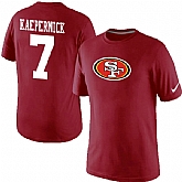 Men Nike San Francisco 49ers 7 Kaepernick Name x26 Number T-Shirt Red,baseball caps,new era cap wholesale,wholesale hats
