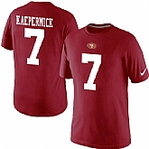 Men Nike San Francisco 49ers 7 Kaepernick Pride Name x26 Number T-Shirt Red,baseball caps,new era cap wholesale,wholesale hats