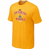 Men's San Francisco 49ers Super Bowl XLVII Heart & Soul Yellow T-Shirt,baseball caps,new era cap wholesale,wholesale hats