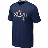 Men's San Francisco 49ers Super Bowl XLVII On Our Way D.Blue T-Shirt,baseball caps,new era cap wholesale,wholesale hats