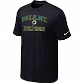 Miami Dolphins Heart & Soul Blackl T-Shirt,baseball caps,new era cap wholesale,wholesale hats