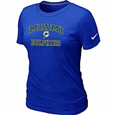 Miami Dolphins Women's Heart & Soul Blue T-Shirt,baseball caps,new era cap wholesale,wholesale hats