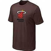 Miami Heat Big & Tall Primary Logo Brown T-Shirt,baseball caps,new era cap wholesale,wholesale hats