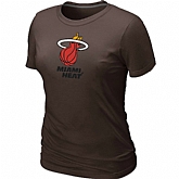 Miami Heat Big & Tall Primary Logo Brown Women's T-Shirt,baseball caps,new era cap wholesale,wholesale hats