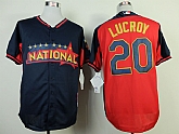 Milwaukee Brewers #20 Jonathan Lucroy 2014 All Star Navy Blue Jerseys,baseball caps,new era cap wholesale,wholesale hats
