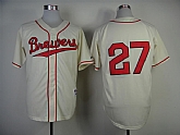 Milwaukee Brewers #27 Carlos Gomez Cream 1948 Throwback Jerseys,baseball caps,new era cap wholesale,wholesale hats