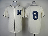Milwaukee Brewers #8 Ryan Braun 1913 Turn Back The Clock Cream Jerseys,baseball caps,new era cap wholesale,wholesale hats