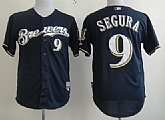 Milwaukee Brewers #9 Jean Segura Blue Jerseys,baseball caps,new era cap wholesale,wholesale hats