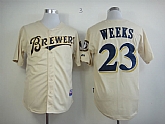 Milwaukee Brewers Authentic #23 Weeks YOUniform Cool Base Jerseys,baseball caps,new era cap wholesale,wholesale hats