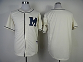 Milwaukee Brewers Blank 1913 Turn Back The Clock Cream Jerseys,baseball caps,new era cap wholesale,wholesale hats