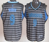Minnesota Timberwolves #9 Ricky Rubio Gray With Black Pinstripe Jerseys,baseball caps,new era cap wholesale,wholesale hats