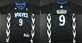 Minnesota Timberwolves #9 Ricky Rubio Revolution 30 Swingman 2014 Black Jerseys,baseball caps,new era cap wholesale,wholesale hats