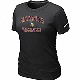 Minnesota Vikings Women's Heart & Soul Black T-Shirt,baseball caps,new era cap wholesale,wholesale hats