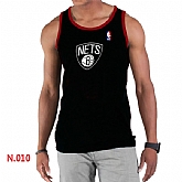 NBA Brooklyn Nets Big x26 Tall Primary Logo men Black Tank Top,baseball caps,new era cap wholesale,wholesale hats