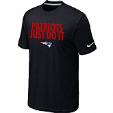 New England Patriots Just Do It Black T-Shirt,baseball caps,new era cap wholesale,wholesale hats