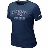 New England Patriots Women's Heart & Soul D.Blue T-Shirt,baseball caps,new era cap wholesale,wholesale hats