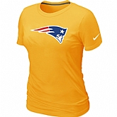 New England Patriots Yellow Women's Logo T-Shirt,baseball caps,new era cap wholesale,wholesale hats