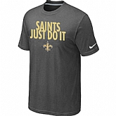 New Orleans Saints Just Do It D.Grey T-Shirt,baseball caps,new era cap wholesale,wholesale hats