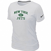 New York Jets Women's Heart & Soul White T-Shirt,baseball caps,new era cap wholesale,wholesale hats