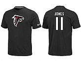 Nike Atlanta Falcons 11 Jones Name & Number T-Shirt Black,baseball caps,new era cap wholesale,wholesale hats
