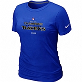 Nike Baltimore Ravens 2012 AFC Conference Champions Trophy Collection Long Women's Blue T-Shirt,baseball caps,new era cap wholesale,wholesale hats