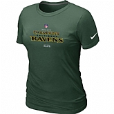 Nike Baltimore Ravens 2012 AFC Conference Champions Trophy Collection Long Women's D.Green T-Shirt,baseball caps,new era cap wholesale,wholesale hats