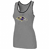 Nike Baltimore Ravens Ladies Big Logo Tri-Blend Racerback stretch Tank Top L.grey,baseball caps,new era cap wholesale,wholesale hats