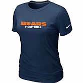Nike Chicago Bears Sideline Legend Authentic Font Women's T-Shirt D.Blue,baseball caps,new era cap wholesale,wholesale hats