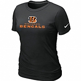 Nike Cincinnati Bengals Authentic Logo Women's T-Shirt black,baseball caps,new era cap wholesale,wholesale hats