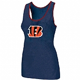 Nike Cincinnati Bengals Ladies Big Logo Tri-Blend Racerback stretch Tank Top Blue,baseball caps,new era cap wholesale,wholesale hats