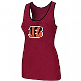 Nike Cincinnati Bengals Ladies Big Logo Tri-Blend Racerback stretch Tank Top Red,baseball caps,new era cap wholesale,wholesale hats