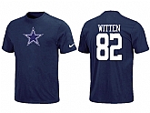 Nike Dallas Cowboys 82 WITTEN Name & Number T-Shirt Blue,baseball caps,new era cap wholesale,wholesale hats